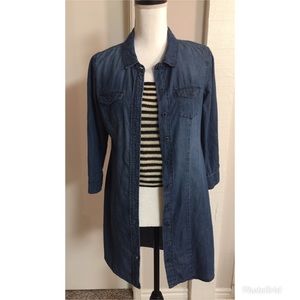 Jean button down shirt dress